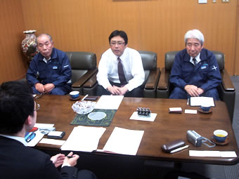 ベビーロックの取材風景