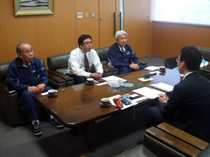 快く受けていただいたベビーロックの取材風景