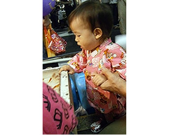 アンパンマンの生地で作った浴衣